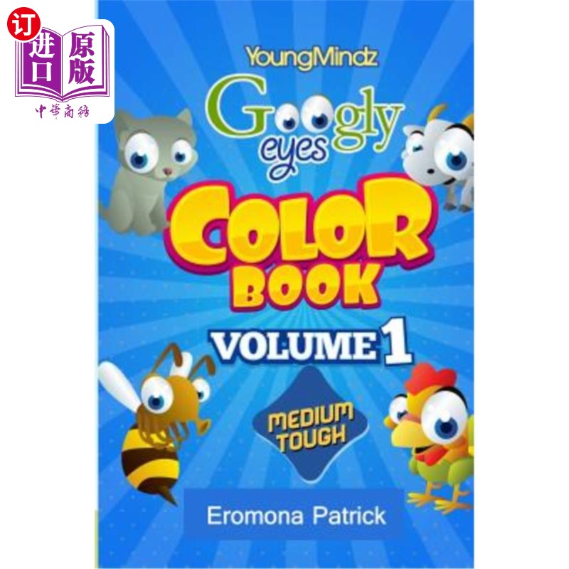 海外直订Youngmindz Googly Eyes Color Book: Volume 1: (Medium Tough Edition) Youngmindz Googly Eyes配