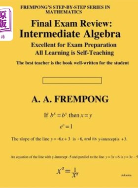 海外直订Final Exam Review: Intermediate Algebra 期末考试复习：中级代数
