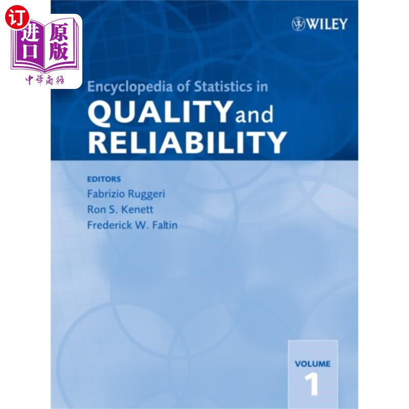 海外直订Encyclopedia of Statistics in Quality and Reliab... 质量和可靠性统计百科全书
