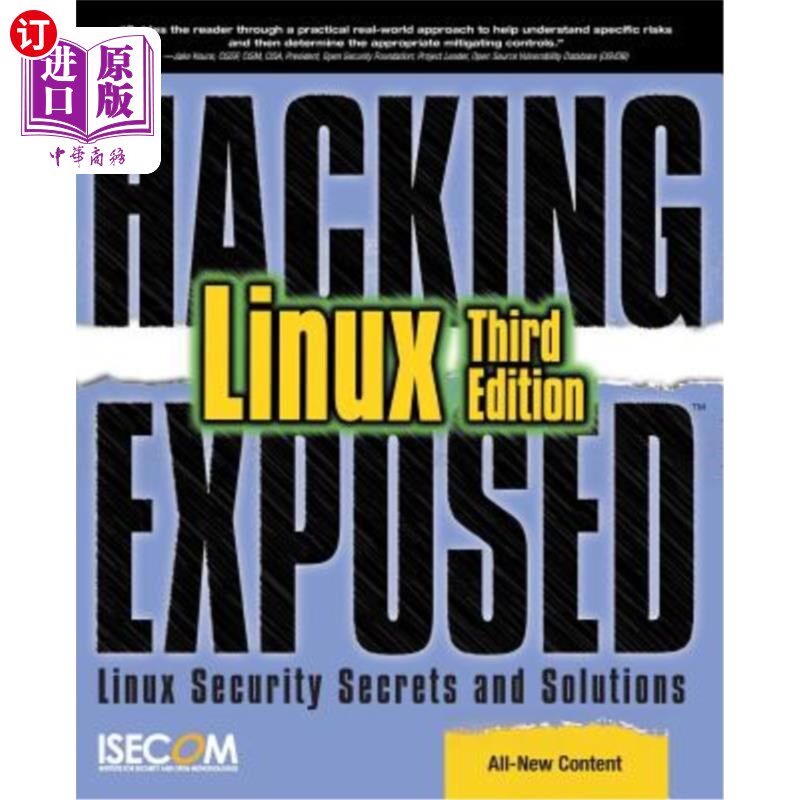 海外直订Hacking Exposed Linux: Linux Security Secrets and Solutions 黑客攻击暴露了Linux:Linux安全机密和解决方案