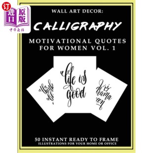 Motivational Women Art Calligraphy Rea 饰：女性书法励志 海外直订Wall Instant Quotes Decor Vol. For 墙面艺术装