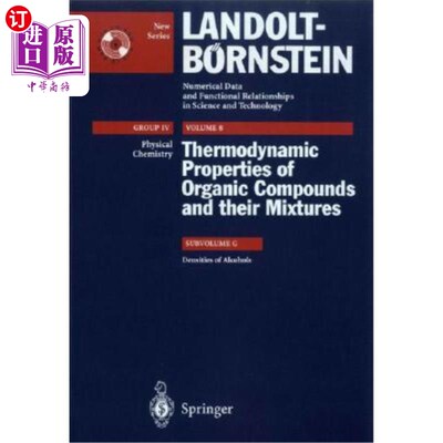 海外直订Densities of Alcohols 醇的密度