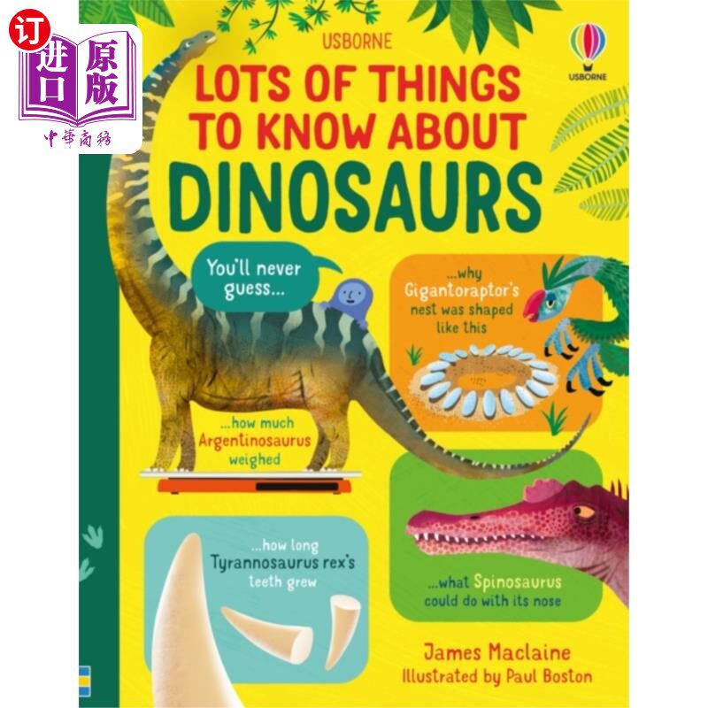 海外直订Lots of Things to Know About Dinosaurs 关于恐龙的许多事情
