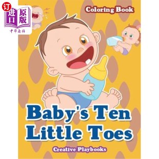 Coloring 十个小脚趾涂色书 Little Toes Ten Book 海外直订Baby 宝宝