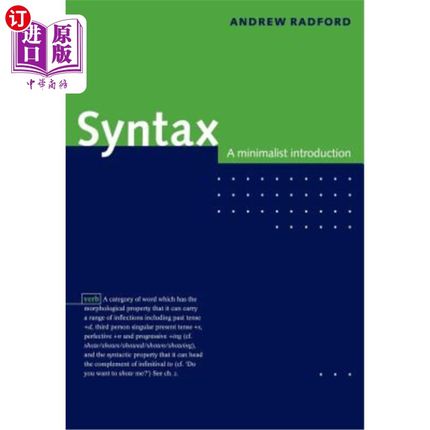 海外直订Syntax: A Minimalist Introduction 语法：极简介绍