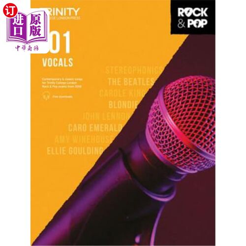 海外直订Trinity Rock & Pop 2018 Vocals: Grade 1 Trinity Rock&Pop 2018主唱：一年级