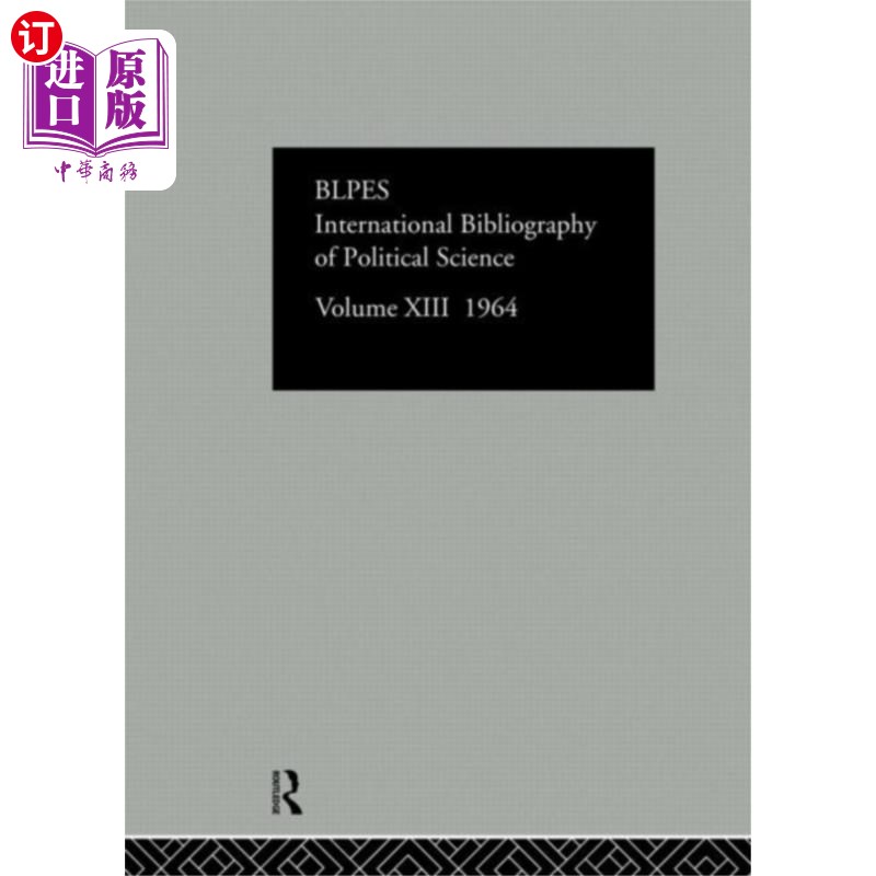 海外直订Intl Biblio Pol Sc 1964 Vol 13 国际图书馆，1964年第13卷