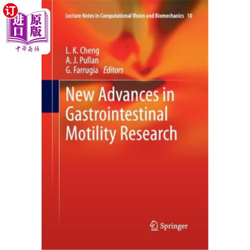 海外直订医药图书New Advances in Gastrointestinal Motility Research 胃肠动力研究的新进展
