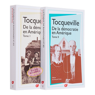 托克维尔 论美国的民主 2本套装 法文原版 De la democratie en Amerique Alexis de Tocqueville【中商原版】