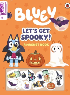 磁贴书 小蓝狗布鲁伊 南瓜节 Bluey Lets Get Spooky 英文原版 儿童卡通动画故事书 游戏书 精装绘本 进口童书【中商原版】