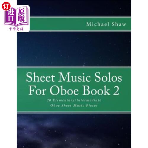 海外直订Sheet Music Solos For Oboe Book 2: 20 Elementary/Intermediate Oboe Sheet Music P