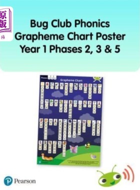 海外直订Bug Club Phonics Grapheme Year 1 Poster 虫子俱乐部拼音一年级海报