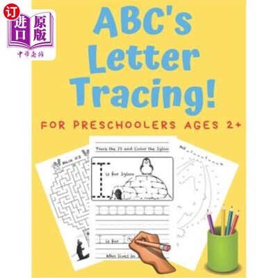 海外直订ABC's Letter Tracing! For Preschoolers Ages 2+: New With Sight Word Introduction ABC的信件追踪！适用于2岁以