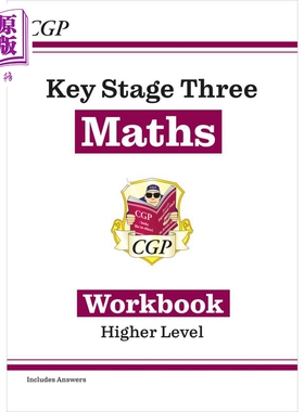 预售 英国原版CGP教辅 KS3 数学练习册（附答案） 高阶 KS3 Maths Workbook (with Answers) Higher 中学教辅 英文原版【中商原版?