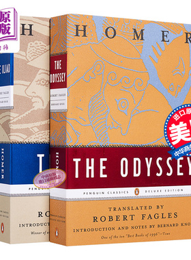 预售 荷马史诗两本 奥德赛+伊利亚特 企鹅经典豪华版 毛边本 The Odessey The Iliad Homer 英文原版