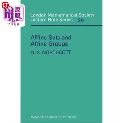 海外直订Affine Sets and Affine Groups 仿射集和仿射组