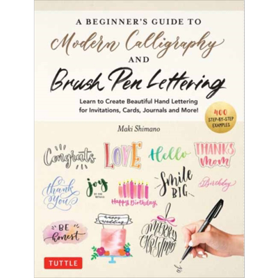 预售 现代书法和毛笔字体初学者指南 A Beginners Guide to Modern Calligraphy Brush Pen 英文原版 Maki Shimano【中商原版】