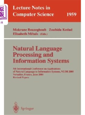 海外直订Natural Language Processing and Information Systems: 5th International Conferenc 自然语言处理与信息系统:第