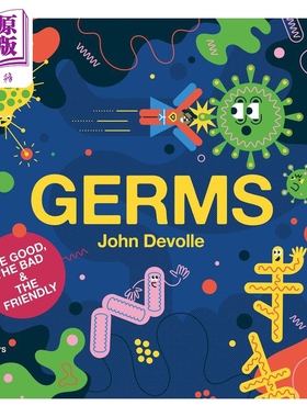 小脑袋大科学 病菌 John Devolle Germs 英文原版 儿童科普绘本 少儿知识百科图画书 精装科学绘本 进口儿童读物【中商原版】