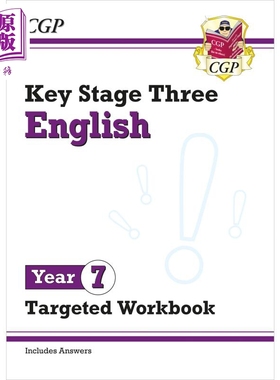 英国原版CGP教辅 新 KS3 英语 7 年级针对性练习册 附答案New KS3 English Year 7 Targeted Workbook with answers【中商原?