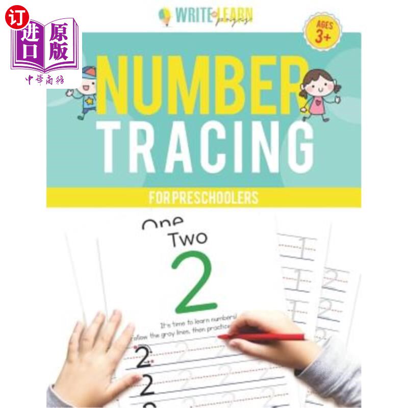 海外直订Write & Learn Pages: Number Tracing for Preschoolers 写和学习页:数字追踪学龄前儿童