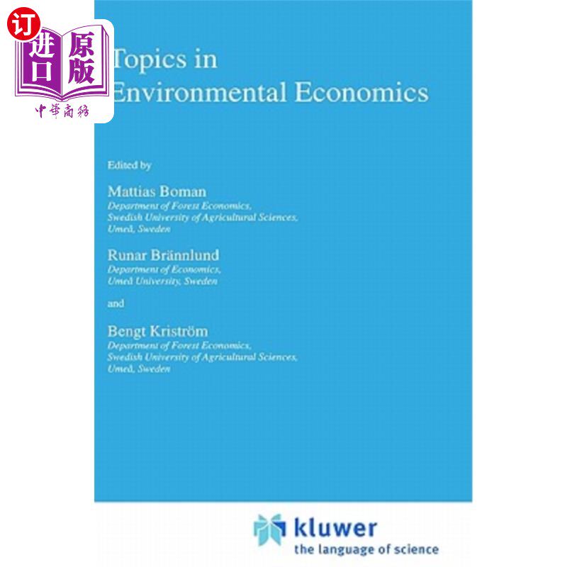 海外直订Topics in Environmental Economics 环境经济学专题