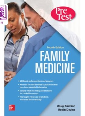 海外直订医药图书Family Medicine Pretest Self-Assessment and Review, Fourth Edition 家庭医学前测自我评估与回顾，第四