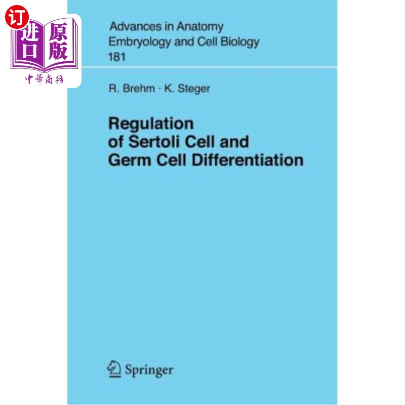 海外直订Regulation of Sertoli Cell and Germ Cell Differentiation 支持细胞和生殖细胞分化的调节