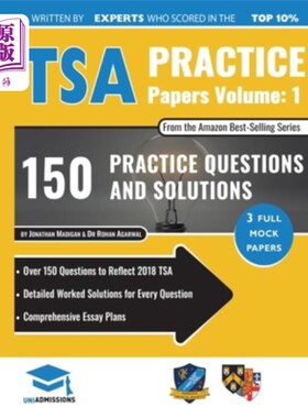 海外直订TSA Practice Papers Volume One: 3 Full Mock Papers, 300 Questions in the style o TSA实践论文第一卷：3篇完整