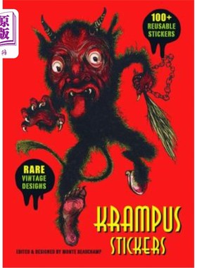 海外直订Krampus Sticker Collection: 100+ Reusable Stickers in Deluxe Tin 坎卜斯贴纸系列:100+可重复使用的贴纸在豪华