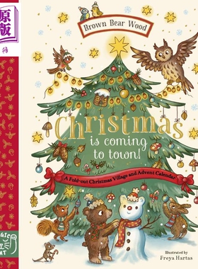 棕熊森林的倒数盲盒 Brown Bear Wood Christmas is Coming to Town 英文原版 儿童翻页绘本 翻翻书 进口童书【中商原版】