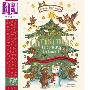 棕熊森林的倒数盲盒 Brown Bear Wood Christmas is Coming to Town 英文原版 儿童翻页绘本 翻翻书 进口童书【中商原版】