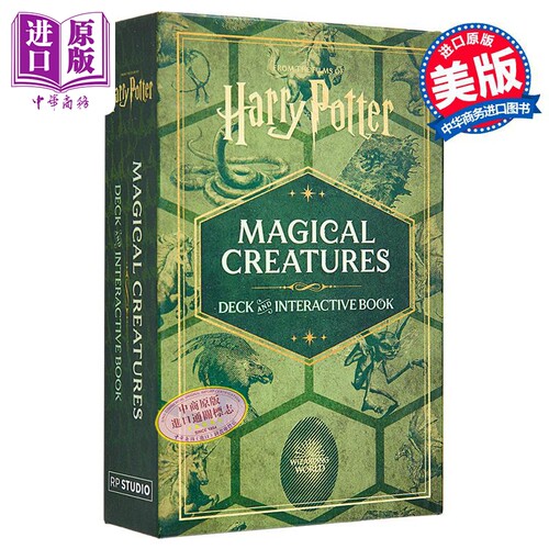 哈利波特魔法生物套牌和互动书 Harry Potter Magical Creatures Deck Book 英文原版 Donald Lemke【中商原版】