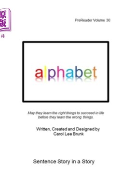 海外直订alphabet: PreReader Volume 30 字母表：预读本第30卷
