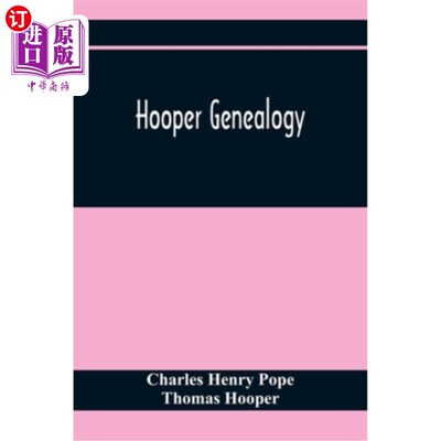 海外直订Hooper Genealogy 霍珀谱系