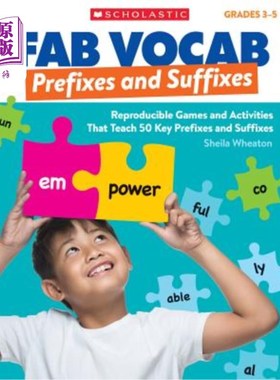 海外直订Fab Vocab: Prefixes and Suffixes: Reproducible Games and Activities That Teach 5 Fab Vocab：