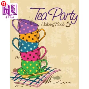 Book Coloring 茶会彩绘本 Party 海外直订Tea