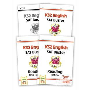 CGP New KS2 English Reading SAT Buster Book 1 英国小学毕业考试阅读理解备考教辅4册 10-11岁 含答案 小说等【中商原版】