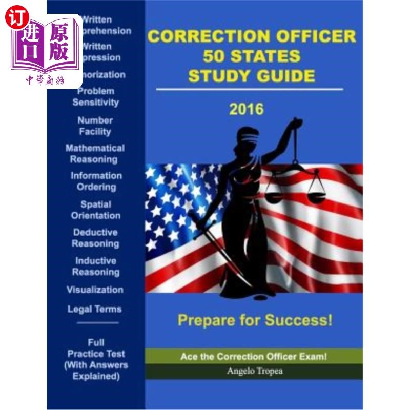 海外直订Correction Officer 50 States Exam Guide 治安官50州考试指南