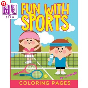 海外直订Fun with Sports: Coloring Pages 有趣的运动:着色页面