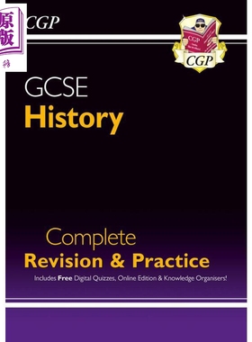 预售 英国CGP原版 GCSE历史完整复习与练习 含在线版 测验及知识整理 GCSE History Complete Revision & Practice