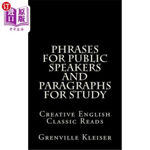 Speakers Public and Paragraphs 公众演讲用语和学习段落 海外直订Phrases Study for