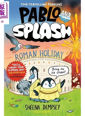 漫画桥梁书 肥瘦二人组穿越罗马假期 Pablo and Splash Roman Holiday 英文原版童书 企鹅冒险故事 全彩幽默漫画【中商原版】