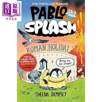漫画桥梁书 肥瘦二人组穿越罗马假期 Pablo and Splash Roman Holiday 英文原版童书 企鹅冒险故事 全彩幽默漫画【中商原版】