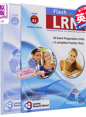 LRN iESOL考试备考宝典 B2等级 Flash on LRN CEFR B2 Practice Tests  Self-study Edition 模拟测试 备考自学套装【中商原?