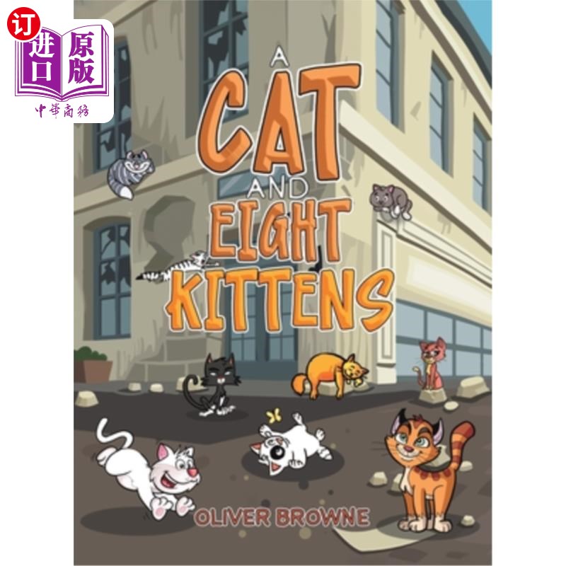海外直订A Cat and Eight Kittens 一只猫和八只小猫