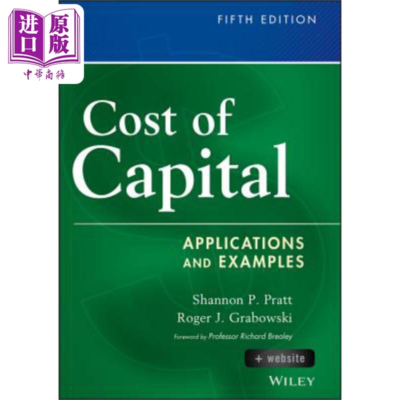 现货 资本成本 + 网站 应用及实例 第5版 Cost Of Capital, Fifth Edition + Website 英文原版 Shannon Pratt 中商