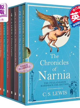 预售 纳尼亚传奇全集7册 英文原版 精装盒装 带插图 全彩 CS刘易斯 狮子女巫与魔衣橱 The Chronicles of Narnia C S Lewis【中商?