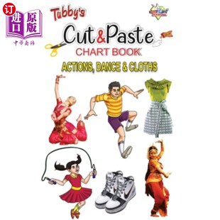 海外直订Tubbys Cut & Paste Chart Book Action, Dance & Cloths 宝宝剪切和粘贴图表书动作,舞蹈和衣服