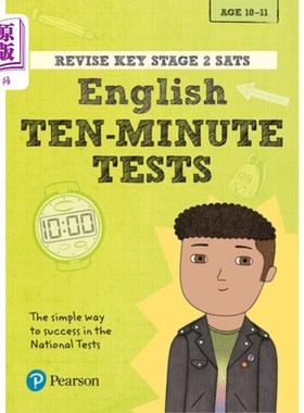 海外直订Pearson REVISE Key Stage 2 SATs English 10-Minut... Pearson revision 2023年和2024年sat英语10分钟考试关键阶